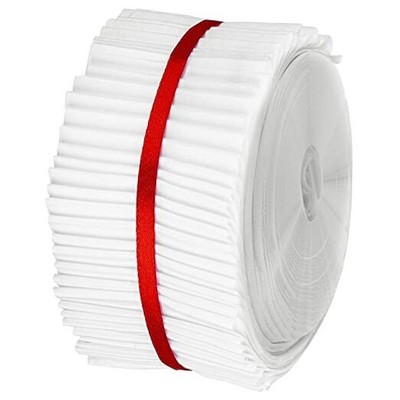 40 Pcs White Jelly Cotton Fabric Patchwork Roll, 2.55 Inch Roll Up Basic Style