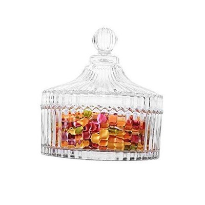  Crystal Candy Dish with Lid, Candy Bowl with Lid, Glass Candy Jar, Gift Yurt