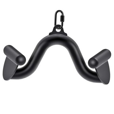  LAT Pull Down Bars Cable Machine Attachment, Rowing T-bar V-bar Set, black
