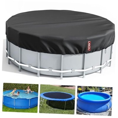  Round Pool Cover, Solar Pool Covers for Above Ground Pools, Winter 18 Ft Black