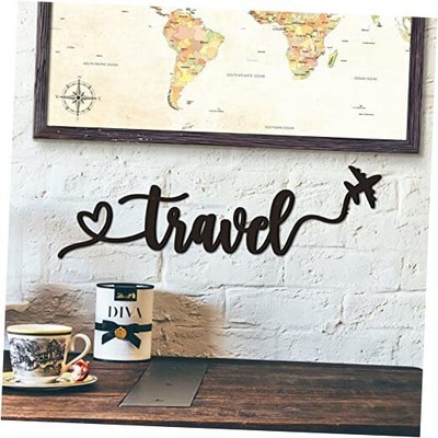 Travel Decor Metal Wall Art Backdrop Decoration Sign Word Hanging for Home 