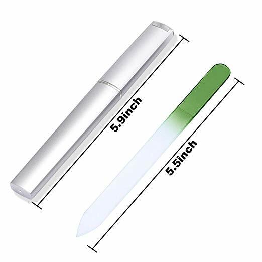 6 Pcs Crystal Glass Nail File Set - Double-Sided Manicure & Pedicure Finger Tool