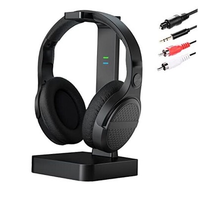  Wireless Headphones for TV Watching with Digital Optical RCA 2.4 GHz RF 