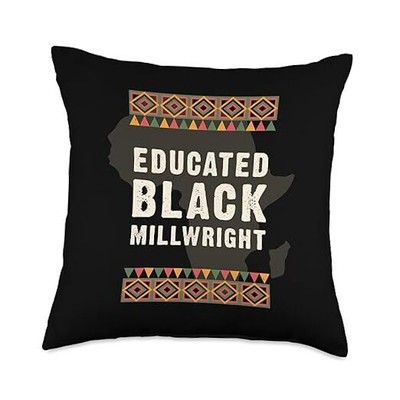 Educated Miner Black History Juneteenth Throw Pillow, Multicolor 18x18