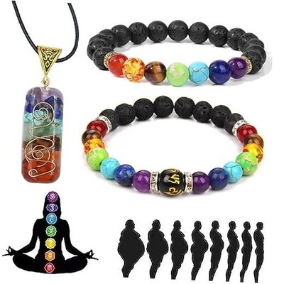  Pulsera Arus 7 Chakras Original, Pulsera Arus 7 Chakras, Crystal Stone Holder 