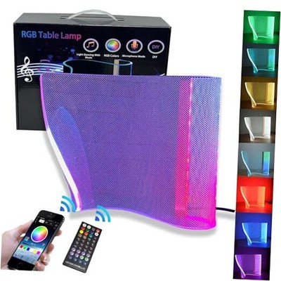 RGB Table Lamp LED,RGB Desk Lamp,Modern Bedside Lamps for Futuristic 9.5 IN