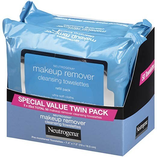 Neutrogena Makeup Removing Wipes 25 Count Cleansing Towelettes Twin Pack
