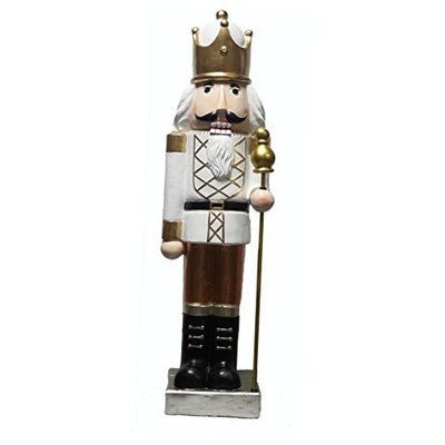 Christmas Time 48-in. Nutcracker Holding Staff Figurine | 48'' Nutcracker