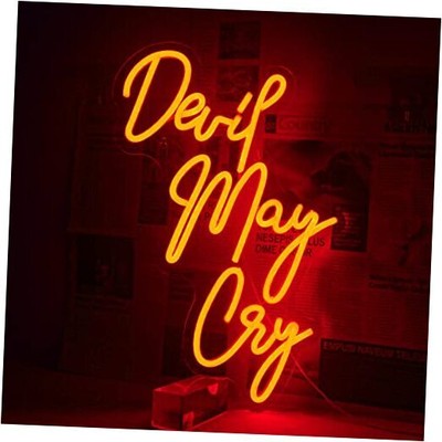 , Game Neon Signs For Wall Decor, Red Letter Red