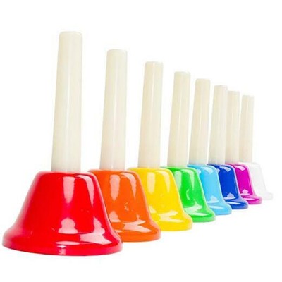 HandBell 8 Note, school HandBells Musical Toy Percussion Instrument for