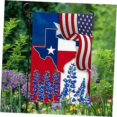 American Flag-Texas Bluebonnet Flag Garden Flag (11.5'' x 17.5'') MLN1111F-Texas