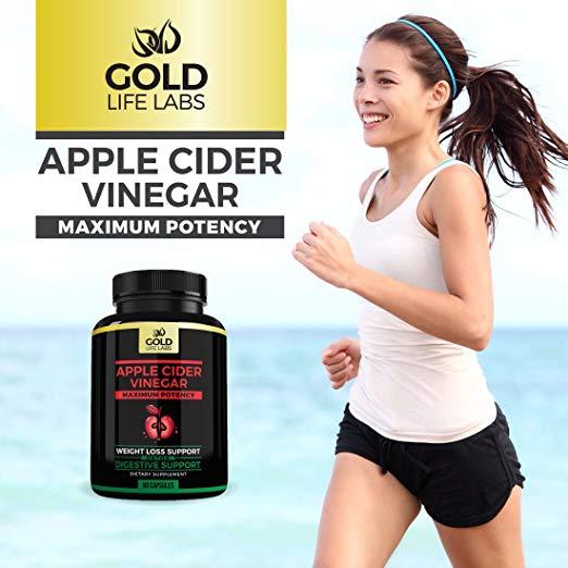 Apple Cider Vinegar Capsules - 350mg 60 Capsules - Promotes Digestion & Detox