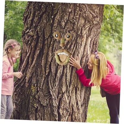 3D Old Man Tree Faces Decor Bark Ghost Face Whimsical Tree Face Garden 