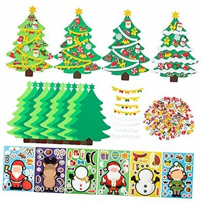  276Pcs DIY Christmas Tree Foam Craft Kits Self-Adhesive Stickers Xmas Make a 