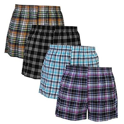  4-Pack Men's Boxer Underwear 100% Cotton Premium Quality Large Group 5