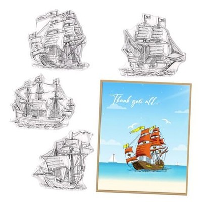 Hying Sea River Boat Clear Stamps for Card Making, Sailboat Style 2: Boat