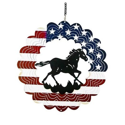 Metal Wind Spinners - Ideal Gifts for Men Women, 12 Inch Hanging 3D Wind Horse
