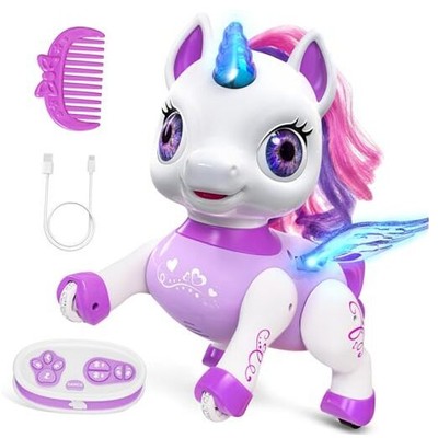  Remote Control Unicorn Robot Toys for Girls, Birthday Gifts for Multicolor