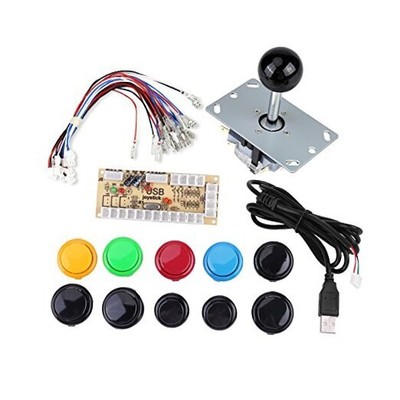  Zero Delay Game DIY Kits Game Buttons for Home 10 Buttons+Joystick+USB 
