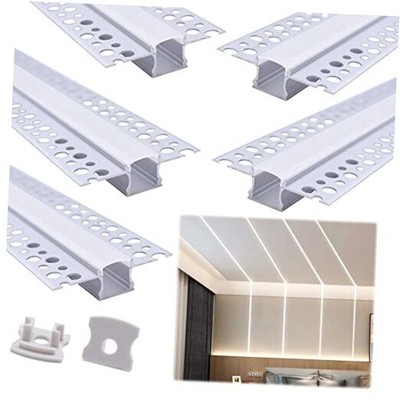 Muzata 5pack 3.3FT/1M Plaster in LED Channel Trimless Recessed LED 5*3.3ft