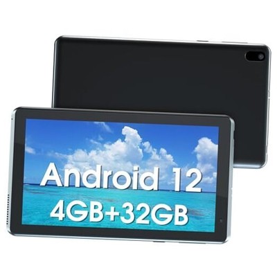  Tablets, Android 12 Tablet 7 inch, 4GB RAM 32GB ROM Tablet PC Quad-Core Black