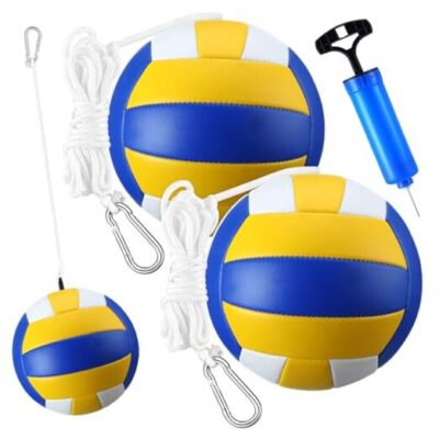 2 Pcs Tether Balls and Rope Set Soft Replacement Tetherball with Ball Pump for 