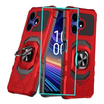 for Case with 1 Pack Screen Boost Mobile Celero 5G+ Plus 2024 Red