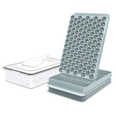  Mini Ice Cube Trays, Small Easy Release 104x2PCS Tiny 2Pack/0.55In Blue