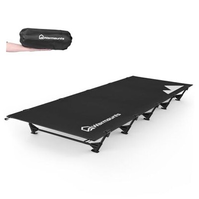  Ultralight Compact Camping Cot, 60s Easy Set-Up, 28'' Wide Surface, Black