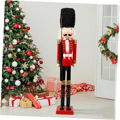  48 Inch 4 ft Tall Life Size Christmas Nutcracker King Giant Red and White 