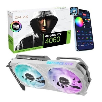  GeForce RTX 4060 1-Click OC, Xtreme Tuner App Control, 8GB, GDDR6, EX White