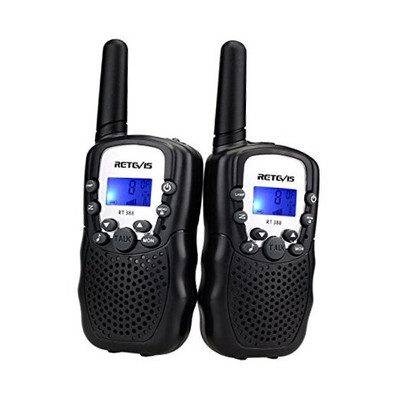 For Kids,22 Ch Hands Free Walkie Talkie Toys For 6 Black