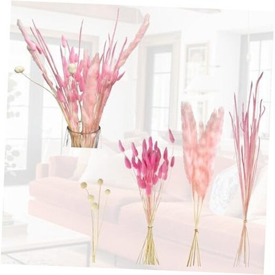 DALLING 60PCS Dried Pampas Grass Decro Dried Flowers Pink Pampas Grass 60CM 