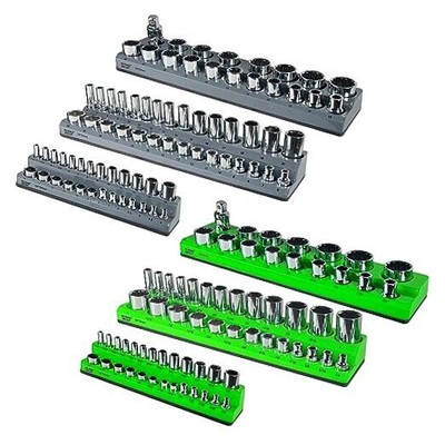SUNHZ MCKP Magnetic Socket Organizer Set 6 PC, Socket Tool 6PC SAE & Metric