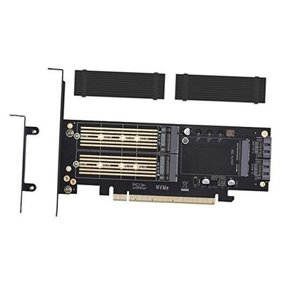 3 in 1 M.2 and mSATA SSD Adapter Card for M.2 NVME to PCIE Adapter,M.2 SATA 
