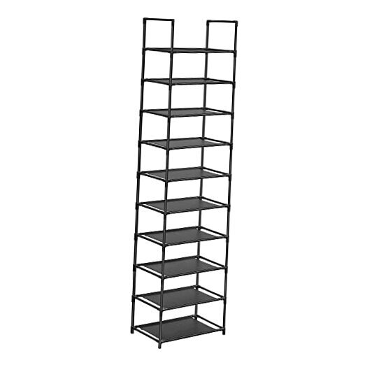 Shoe Rack, 10 Tier Shoe Shelf, Shoe Storage Organizer, 11"D