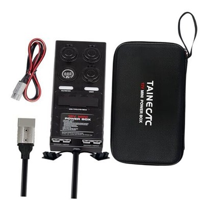 12V Mini Power Distribution Box with Organizer Case, Connects up to 11 Devices 