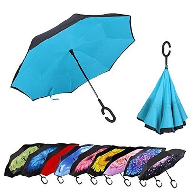  40/49/Oversize Windproof Inverted Reverse Upside Down 56 Inch N-light blue