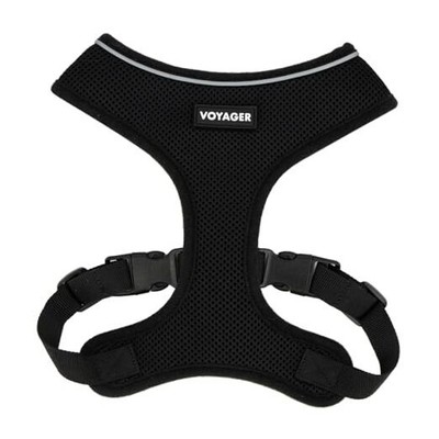 Voyager Aerolite No Pull Mesh Dog Harness L (Chest: 20 - 25'') 220 Style (Black)
