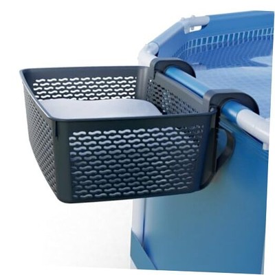 XL Poolside Storage Basket | Above Ground Pool Accessories | Swimming Charcoal