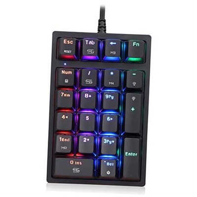  Macro Mechanical Numeric Keypad USB Wired 21 Keys Classic Black red switch