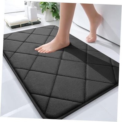  Memory Foam Bath Mat 30x20, Ultra Soft and Absorbent Bathroom Mat, Machine 