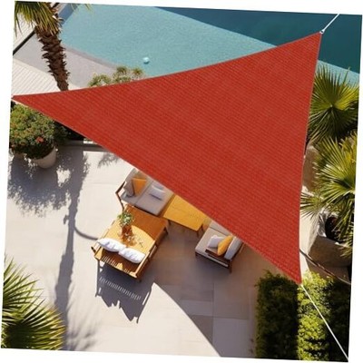  Triangle Sun Shade Sail 16'X16'X16' Permeable 1 6' X 1 6' X 1 6' Rust Red
