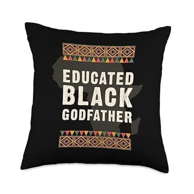 Educated Godmother Black History Juneteenth Throw Pillow, Multicolor 18x18