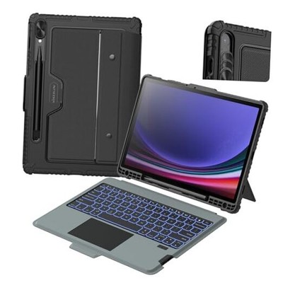  for Samsung Galaxy S9 Plus Case with Keyboard, 7 Backlight Colors, Magic 
