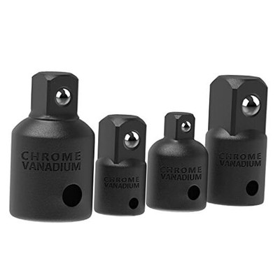 Bates- Impact Socket Adapter and Reducer Set, 4-pcs, Impact Sockets 4 pcs Black