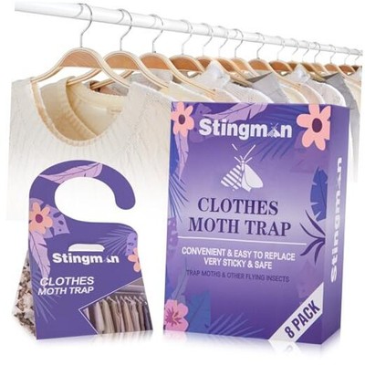 8 Pack, Clothes Moth Trap With Pheromones, Cmt-8p