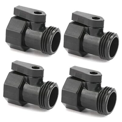 3/4'' Garden Hose Shut Off Valve,1-Way Restricted-Flow Water Shut 4 Pack Plastic