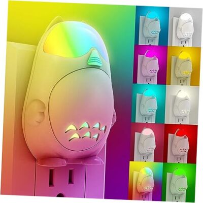  Color Changing Night Lights Plug Into Wall Plug in Nightlight for Kids 2 Pack