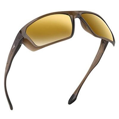  Huzzah Polarized Sport Frame: Gloss Tal Dark Olive /Lens: Green - Glod Mirror